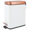 mDesign Step Trash Can, Gallon Garbage Bin, Removable Liner Bucket